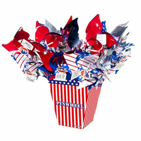 REGENT PRODUCTS Pinwheel Patriotic 17 in. 2 Assorted, 36PK G88052P